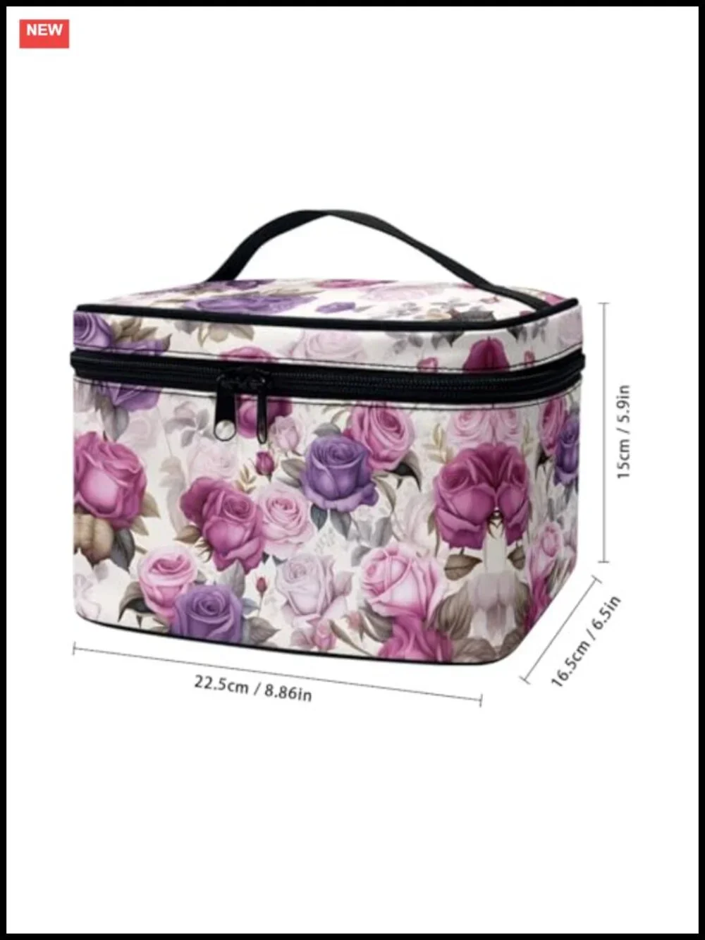 Large Capacity Travel Toiletry Bag with Hanging Hook - Polyester Makeup